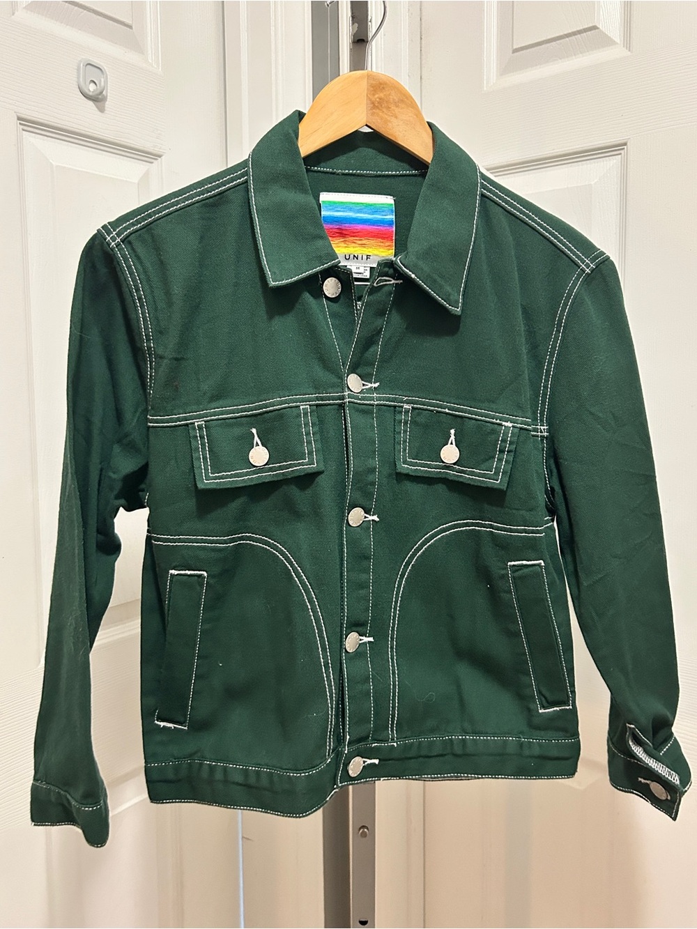UNIF Woody Jacket Forest Green Size Medium Indie-Sleaze Streetwear As seen on tv